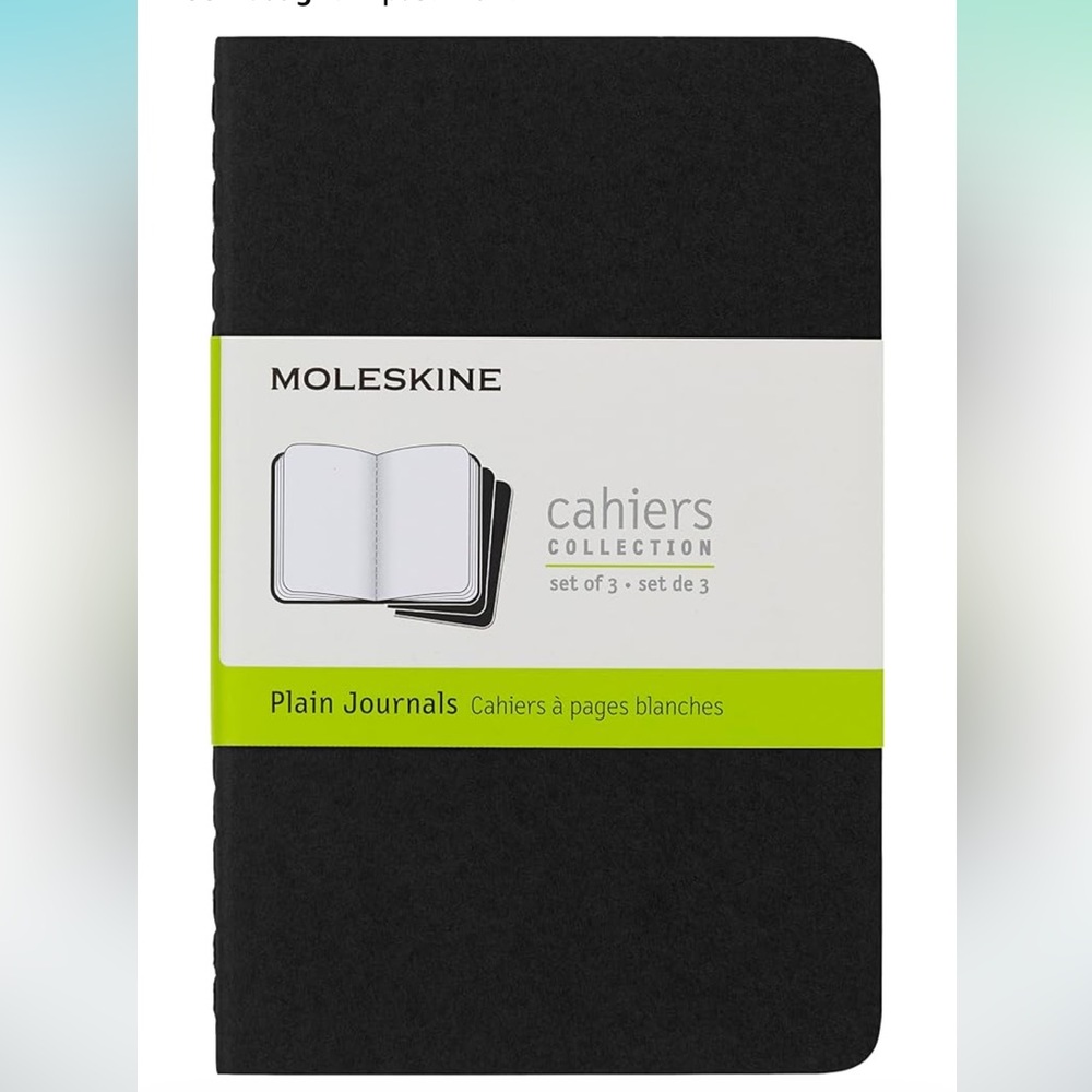 Moleskine Black Plain Journals + Dotted Journal set of 3